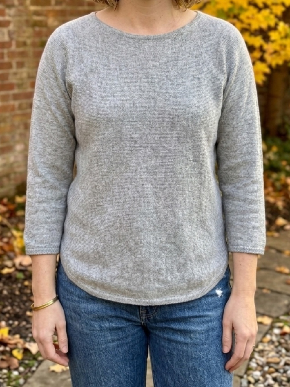Michael Kors Gray High Low‎ Sweater | L | Back Zip Detail